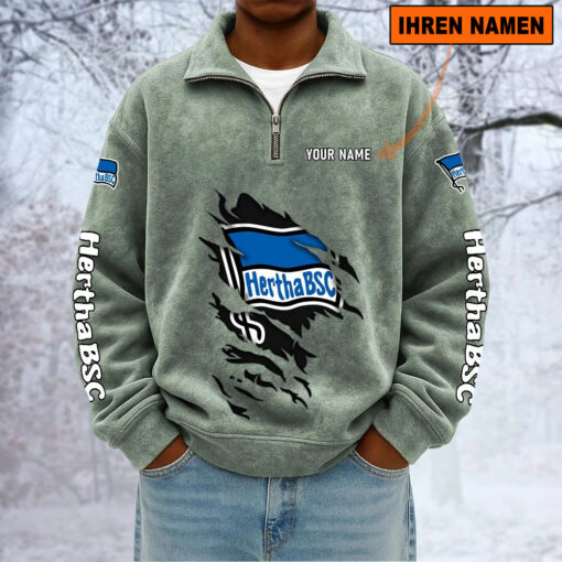 Hertha BSC – Sweatshirt mit Halbzip – Neue Version mit Ihrem Namen Hertha BSC – Sweatshirt mit Halbzip – Neue Version mit Ihrem Namen