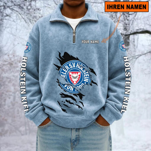 Holstein Kiel – Sweatshirt mit Halbzip – Neue Version mit Ihrem Namen Holstein Kiel – Sweatshirt mit Halbzip – Neue Version mit Ihrem Namen