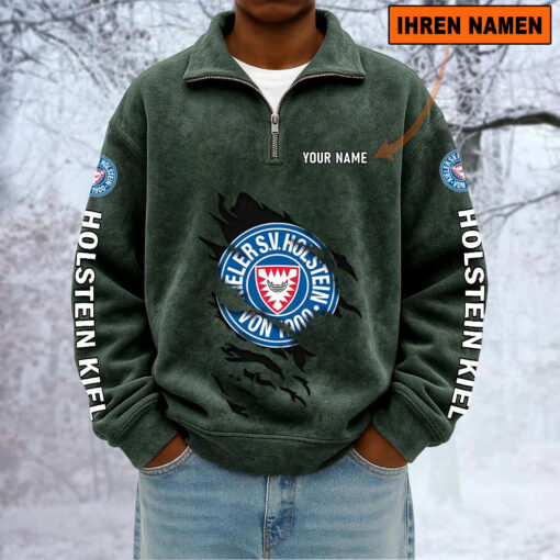 Holstein Kiel – Sweatshirt mit Halbzip – Neue Version mit Ihrem Namen Holstein Kiel – Sweatshirt mit Halbzip – Neue Version mit Ihrem Namen