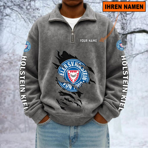 Holstein Kiel – Sweatshirt mit Halbzip – Neue Version mit Ihrem Namen Holstein Kiel – Sweatshirt mit Halbzip – Neue Version mit Ihrem Namen