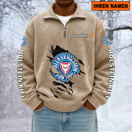 Holstein Kiel – Sweatshirt mit Halbzip – Neue Version mit Ihrem Namen Holstein Kiel – Sweatshirt mit Halbzip – Neue Version mit Ihrem Namen
