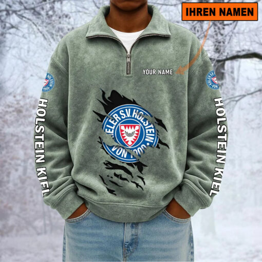 Holstein Kiel – Sweatshirt mit Halbzip – Neue Version mit Ihrem Namen Holstein Kiel – Sweatshirt mit Halbzip – Neue Version mit Ihrem Namen
