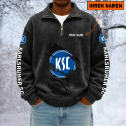 Karlsruher SC – Sweatshirt mit Halbzip – Neue Version mit Ihrem Namen