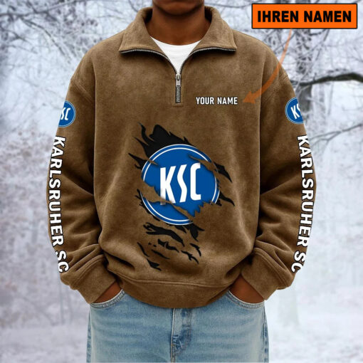 Karlsruher SC – Sweatshirt mit Halbzip – Neue Version mit Ihrem Namen Karlsruher SC – Sweatshirt mit Halbzip – Neue Version mit Ihrem Namen