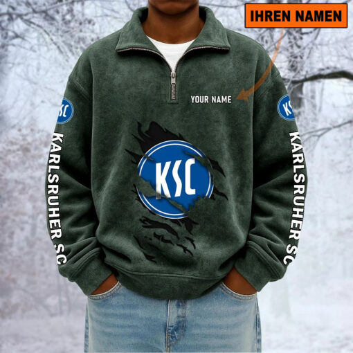 Karlsruher SC – Sweatshirt mit Halbzip – Neue Version mit Ihrem Namen Karlsruher SC – Sweatshirt mit Halbzip – Neue Version mit Ihrem Namen