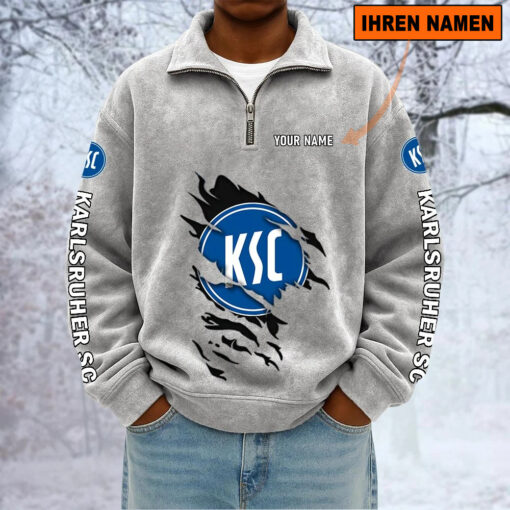 Karlsruher SC – Sweatshirt mit Halbzip – Neue Version mit Ihrem Namen Karlsruher SC – Sweatshirt mit Halbzip – Neue Version mit Ihrem Namen