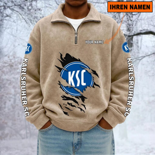 Karlsruher SC – Sweatshirt mit Halbzip – Neue Version mit Ihrem Namen Karlsruher SC – Sweatshirt mit Halbzip – Neue Version mit Ihrem Namen