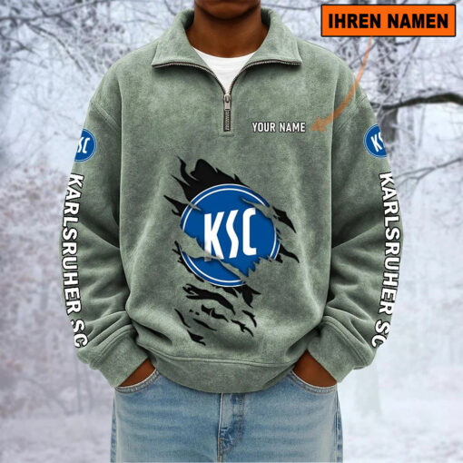 Karlsruher SC – Sweatshirt mit Halbzip – Neue Version mit Ihrem Namen Karlsruher SC – Sweatshirt mit Halbzip – Neue Version mit Ihrem Namen