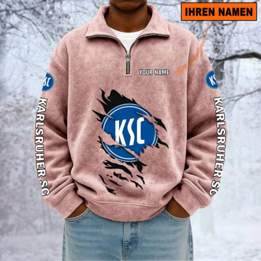 Karlsruher SC – Sweatshirt mit Halbzip – Neue Version mit Ihrem Namen Karlsruher SC – Sweatshirt mit Halbzip – Neue Version mit Ihrem Namen