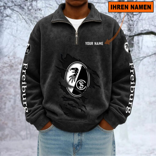 SC Freiburg – Sweatshirt mit Halbzip – Neue Version mit Ihrem Namen SC Freiburg – Sweatshirt mit Halbzip – Neue Version mit Ihrem Namen