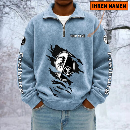 SC Freiburg – Sweatshirt mit Halbzip – Neue Version mit Ihrem Namen SC Freiburg – Sweatshirt mit Halbzip – Neue Version mit Ihrem Namen