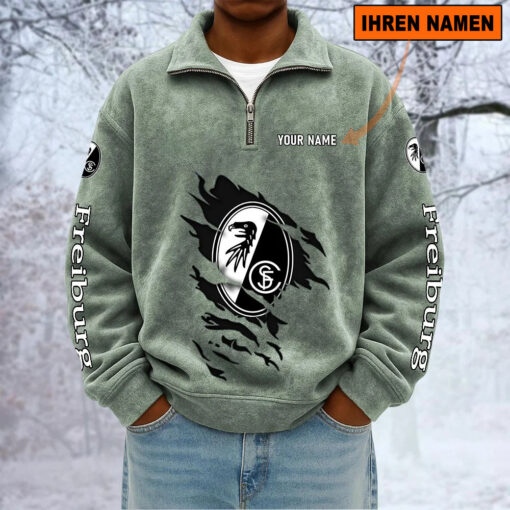 SC Freiburg – Sweatshirt mit Halbzip – Neue Version mit Ihrem Namen SC Freiburg – Sweatshirt mit Halbzip – Neue Version mit Ihrem Namen