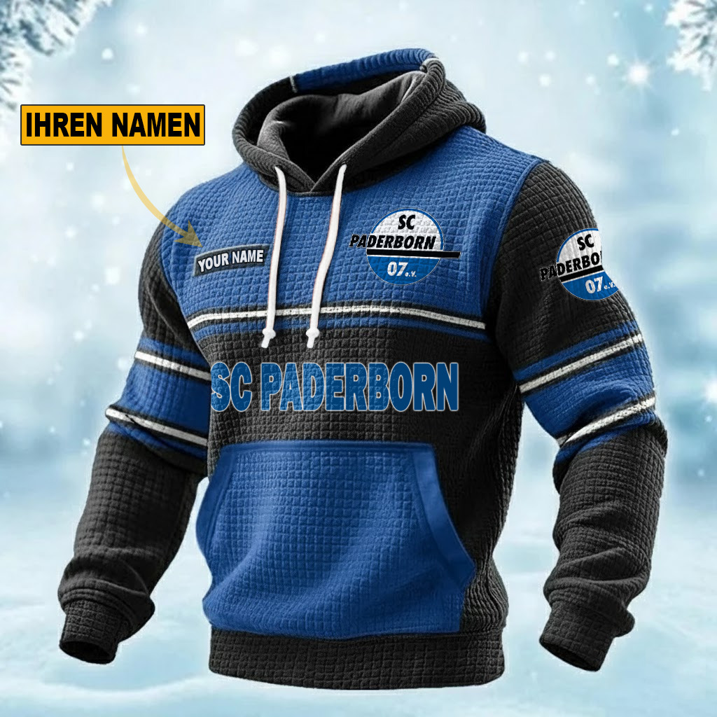 SC Paderborn 07 – Waffelstrick Hoodie Sonderausgabe mit Ihrem Namen SC Paderborn 07 – Waffelstrick Hoodie Sonderausgabe mit Ihrem Namen