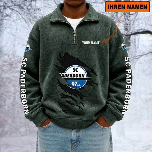SC Paderborn 07 – Sweatshirt mit Halbzip – Neue Version mit Ihrem Namen SC Paderborn 07 – Sweatshirt mit Halbzip – Neue Version mit Ihrem Namen