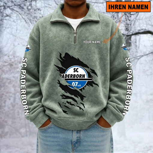 SC Paderborn 07 – Sweatshirt mit Halbzip – Neue Version mit Ihrem Namen SC Paderborn 07 – Sweatshirt mit Halbzip – Neue Version mit Ihrem Namen