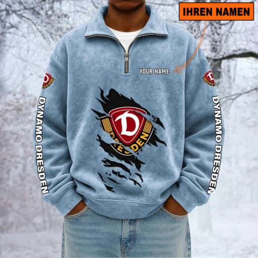 SG Dynamo Dresden – Sweatshirt mit Halbzip – Neue Version mit Ihrem Namen SG Dynamo Dresden – Sweatshirt mit Halbzip – Neue Version mit Ihrem Namen