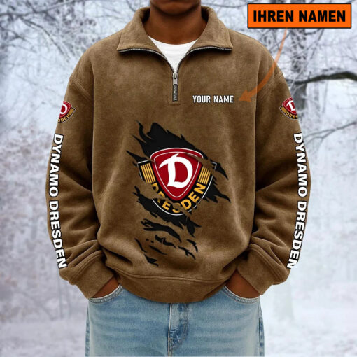 SG Dynamo Dresden – Sweatshirt mit Halbzip – Neue Version mit Ihrem Namen SG Dynamo Dresden – Sweatshirt mit Halbzip – Neue Version mit Ihrem Namen