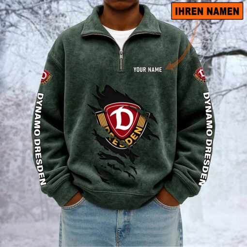 SG Dynamo Dresden – Sweatshirt mit Halbzip – Neue Version mit Ihrem Namen SG Dynamo Dresden – Sweatshirt mit Halbzip – Neue Version mit Ihrem Namen