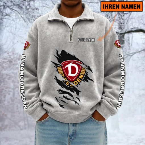 SG Dynamo Dresden – Sweatshirt mit Halbzip – Neue Version mit Ihrem Namen SG Dynamo Dresden – Sweatshirt mit Halbzip – Neue Version mit Ihrem Namen
