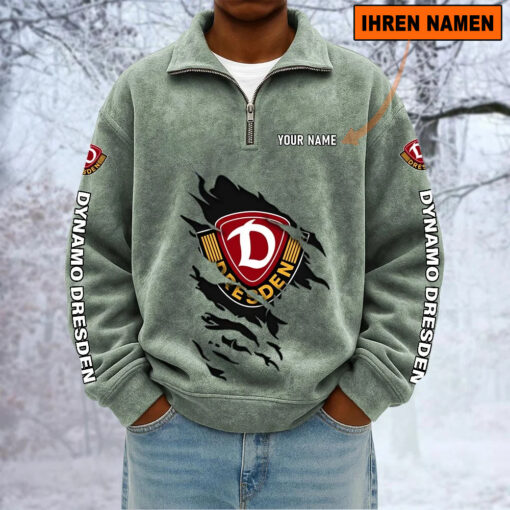 SG Dynamo Dresden – Sweatshirt mit Halbzip – Neue Version mit Ihrem Namen SG Dynamo Dresden – Sweatshirt mit Halbzip – Neue Version mit Ihrem Namen