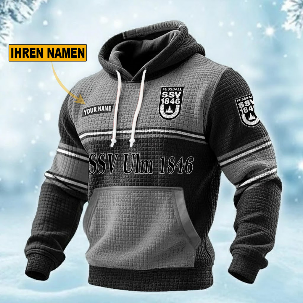 SSV Ulm 1846 – Waffelstrick Hoodie Sonderausgabe mit Ihrem Namen SSV Ulm 1846 – Waffelstrick Hoodie Sonderausgabe mit Ihrem Namen