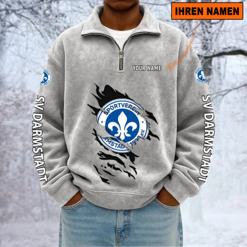 SV Darmstadt 98 – Sweatshirt mit Halbzip – Neue Version mit Ihrem Namen SV Darmstadt 98 – Sweatshirt mit Halbzip – Neue Version mit Ihrem Namen