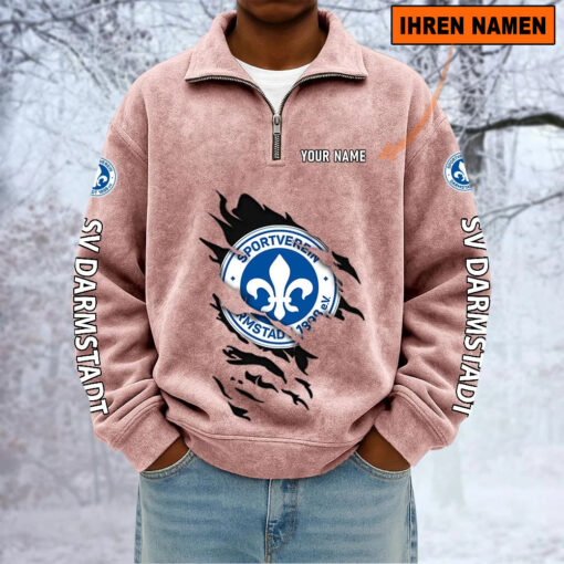 SV Darmstadt 98 – Sweatshirt mit Halbzip – Neue Version mit Ihrem Namen SV Darmstadt 98 – Sweatshirt mit Halbzip – Neue Version mit Ihrem Namen