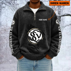 SV Elversberg – Sweatshirt mit Halbzip – Neue Version mit Ihrem Namen