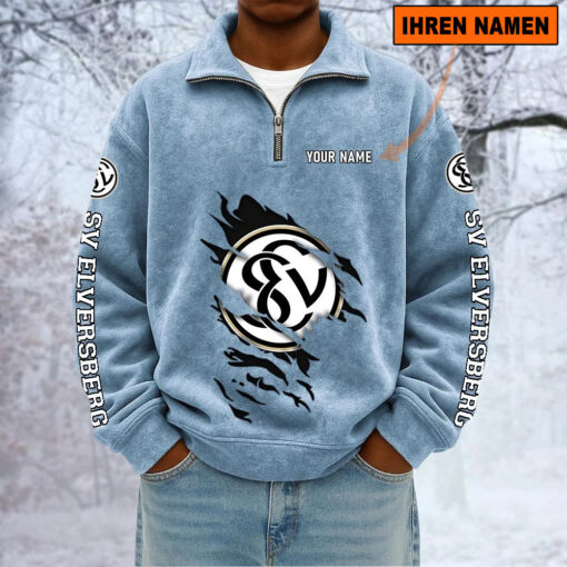SV Elversberg – Sweatshirt mit Halbzip – Neue Version mit Ihrem Namen SV Elversberg – Sweatshirt mit Halbzip – Neue Version mit Ihrem Namen