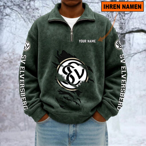 SV Elversberg – Sweatshirt mit Halbzip – Neue Version mit Ihrem Namen SV Elversberg – Sweatshirt mit Halbzip – Neue Version mit Ihrem Namen