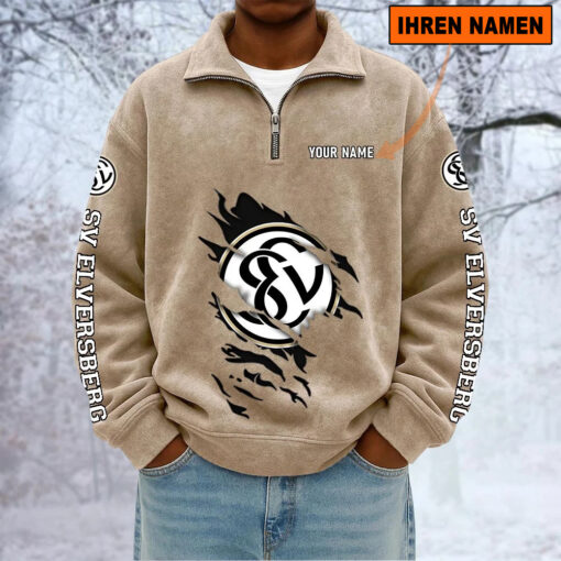 SV Elversberg – Sweatshirt mit Halbzip – Neue Version mit Ihrem Namen SV Elversberg – Sweatshirt mit Halbzip – Neue Version mit Ihrem Namen