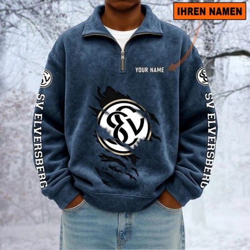 SV Elversberg – Sweatshirt mit Halbzip – Neue Version mit Ihrem Namen SV Elversberg – Sweatshirt mit Halbzip – Neue Version mit Ihrem Namen