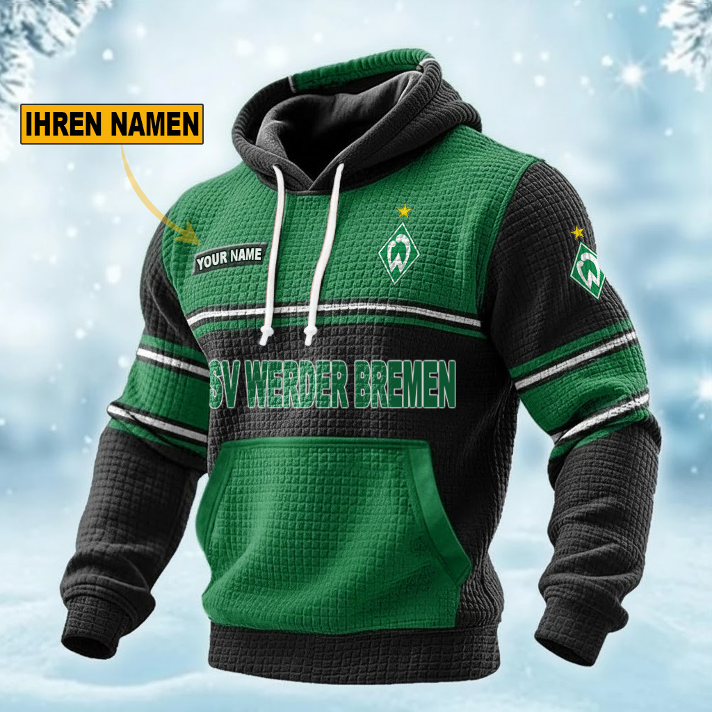 SV Werder Bremen – Waffelstrick Hoodie Sonderausgabe mit Ihrem Namen SV Werder Bremen – Waffelstrick Hoodie Sonderausgabe mit Ihrem Namen
