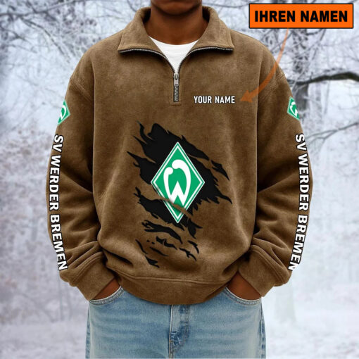 SV Werder Bremen – Sweatshirt mit Halbzip – Neue Version mit Ihrem Namen SV Werder Bremen – Sweatshirt mit Halbzip – Neue Version mit Ihrem Namen