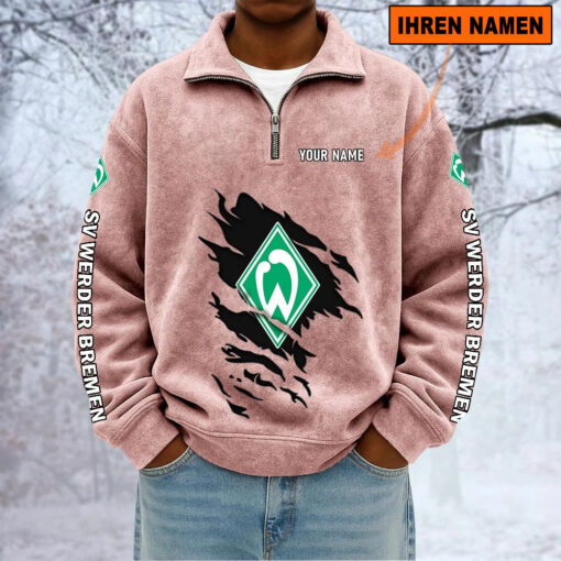 SV Werder Bremen – Sweatshirt mit Halbzip – Neue Version mit Ihrem Namen SV Werder Bremen – Sweatshirt mit Halbzip – Neue Version mit Ihrem Namen