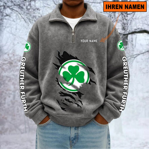 SpVgg Greuther Fürth – Sweatshirt mit Halbzip – Neue Version mit Ihrem Namen SpVgg Greuther Fürth – Sweatshirt mit Halbzip – Neue Version mit Ihrem Namen
