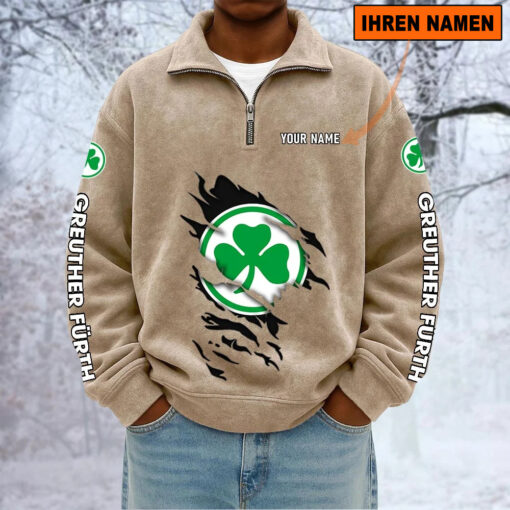 SpVgg Greuther Fürth – Sweatshirt mit Halbzip – Neue Version mit Ihrem Namen SpVgg Greuther Fürth – Sweatshirt mit Halbzip – Neue Version mit Ihrem Namen