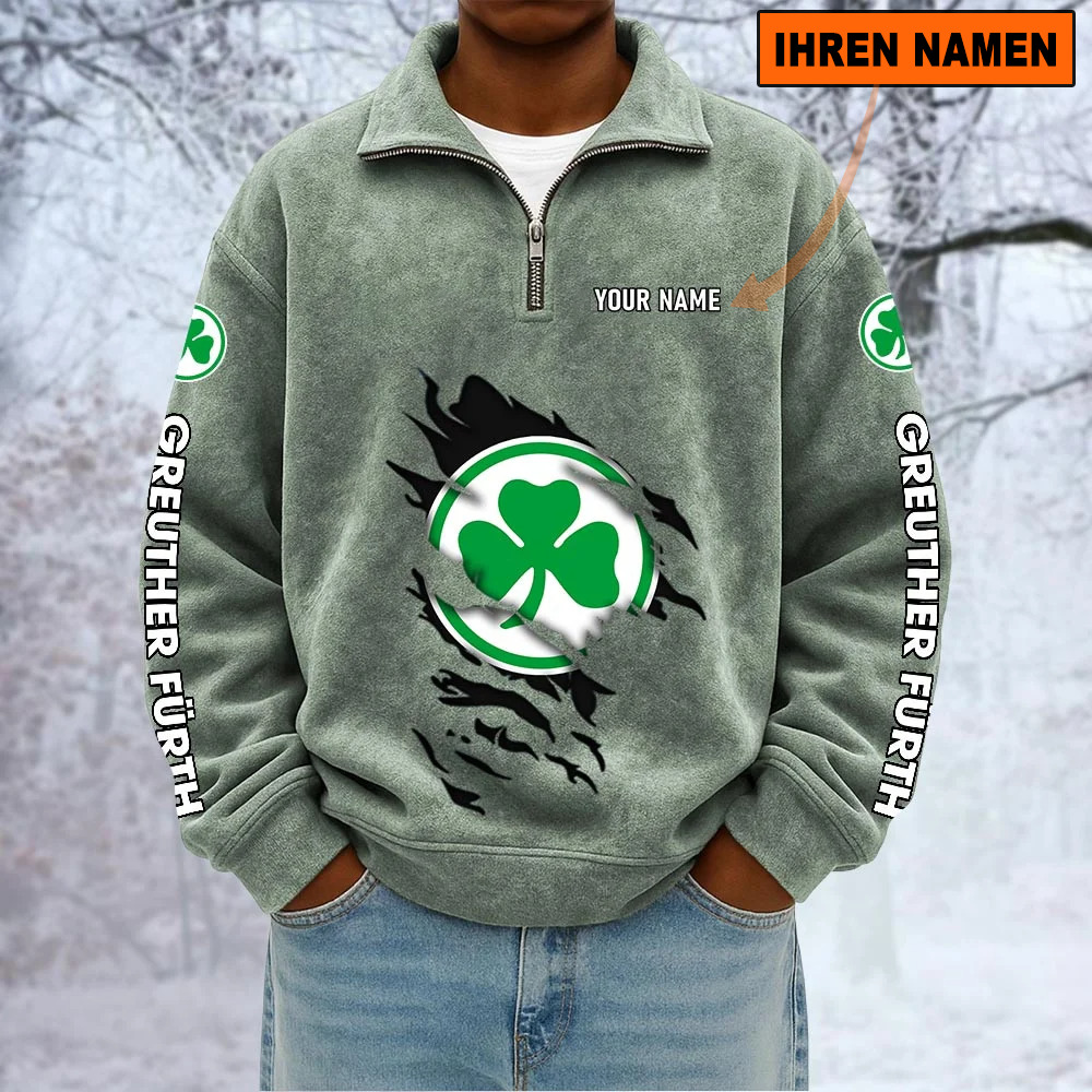 SpVgg Greuther Fürth – Sweatshirt mit Halbzip – Neue Version mit Ihrem Namen SpVgg Greuther Fürth – Sweatshirt mit Halbzip – Neue Version mit Ihrem Namen