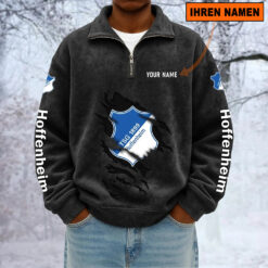 TSG 1899 Hoffenheim – Sweatshirt mit Halbzip – Neue Version mit Ihrem Namen
