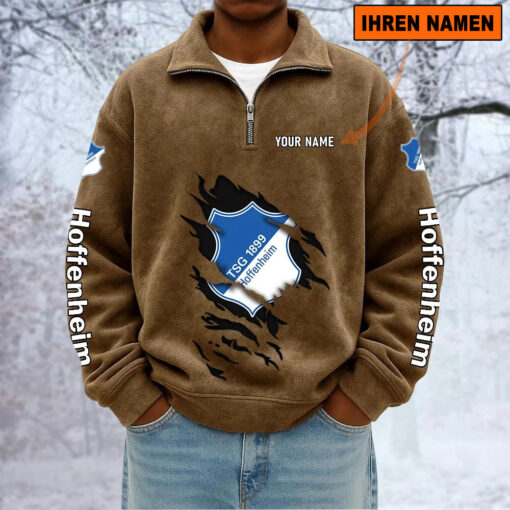 TSG 1899 Hoffenheim – Sweatshirt mit Halbzip – Neue Version mit Ihrem Namen TSG 1899 Hoffenheim – Sweatshirt mit Halbzip – Neue Version mit Ihrem Namen
