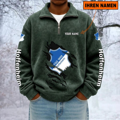 TSG 1899 Hoffenheim – Sweatshirt mit Halbzip – Neue Version mit Ihrem Namen TSG 1899 Hoffenheim – Sweatshirt mit Halbzip – Neue Version mit Ihrem Namen