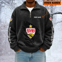 VfB Stuttgart – Sweatshirt mit Halbzip – Neue Version mit Ihrem Namen