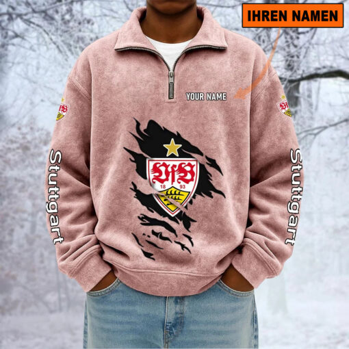 VfB Stuttgart – Sweatshirt mit Halbzip – Neue Version mit Ihrem Namen VfB Stuttgart – Sweatshirt mit Halbzip – Neue Version mit Ihrem Namen