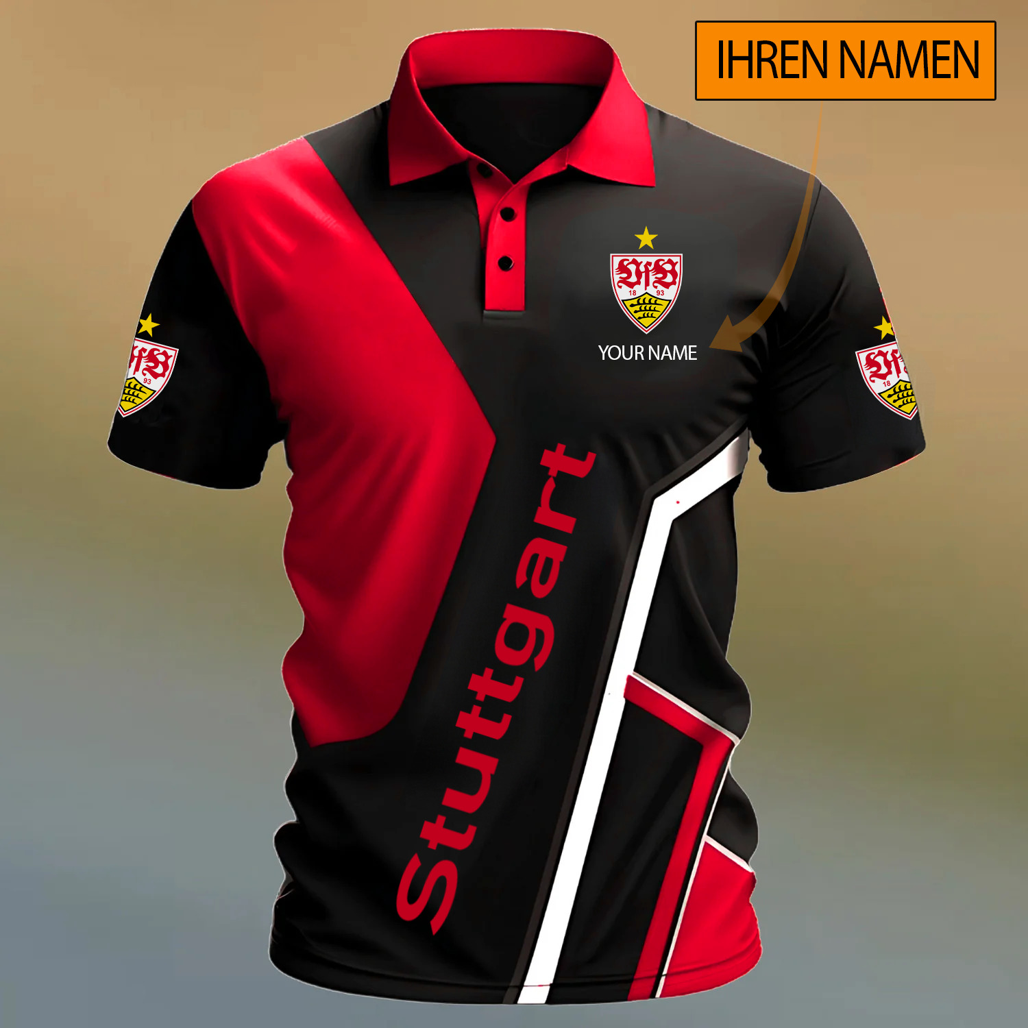 VfB Stuttgart – Polo Hemd Sonderausgabe mit Ihrem Namen VfB Stuttgart – Polo Hemd Sonderausgabe mit Ihrem Namen