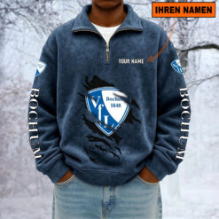 VfL Bochum 1848 – Sweatshirt mit Halbzip – Neue Version mit Ihrem Namen