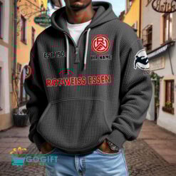 Rot-Weiss Essen – Waffel-Hoodie neue Version mit Ihrem Namen Rot-Weiss Essen – Waffel-Hoodie neue Version mit Ihrem Namen