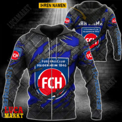 1. FC Heidenheim - Reißverschluss-Hoodie Neue Edition mit Ihrem Namen