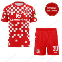 1. FSV Mainz 05 – T-Shirt und Shorts mit individueller Name Nummer – Sonderkollektion