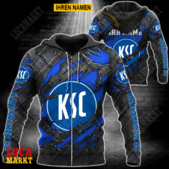 Karlsruher SC - Reißverschluss-Hoodie Neue Edition mit Ihrem Namen