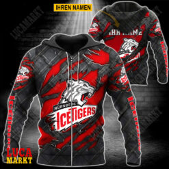 Nürnberg Ice Tigers - Reißverschluss-Hoodie Neue Edition mit Ihrem Namen